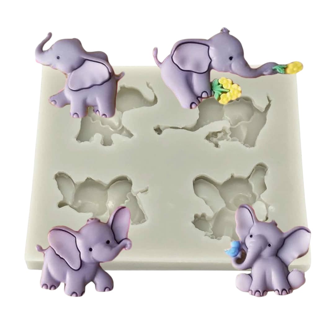 Molde Silicona Elefantes Baby