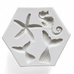 Molde Silicona Fiesta Marina Mini x 4