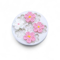 Molde Silicona Flor Sakura Mini x 6
