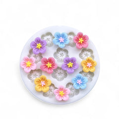 Molde Silicona Flores Mini x 10