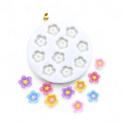 Molde Silicona Flores Mini x 10