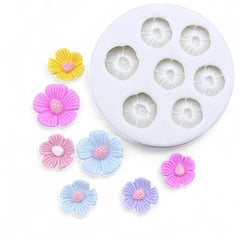 Molde Silicona Flores Mini x 7