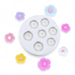 Molde Silicona Flores Mini x 7
