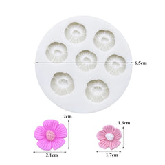 Molde Silicona Flores Mini x 7