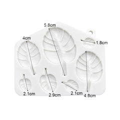 Molde Silicona Hojas Mini Balazo Surtidas x 7