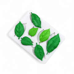 Molde Silicona Hojas Mix x 7