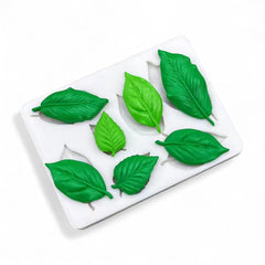 Molde Silicona Hojas Mix x 7