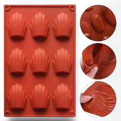 Molde Silicona Magdalenas x 9