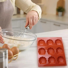 Molde Silicona Magdalenas x 9