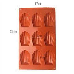 Molde Silicona Magdalenas x 9