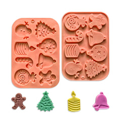 Molde Silicona Chocolatina Mágica Navidad x 8