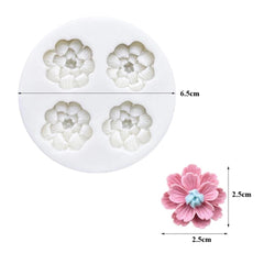 Molde Silicona Margaritas Dobles x 4