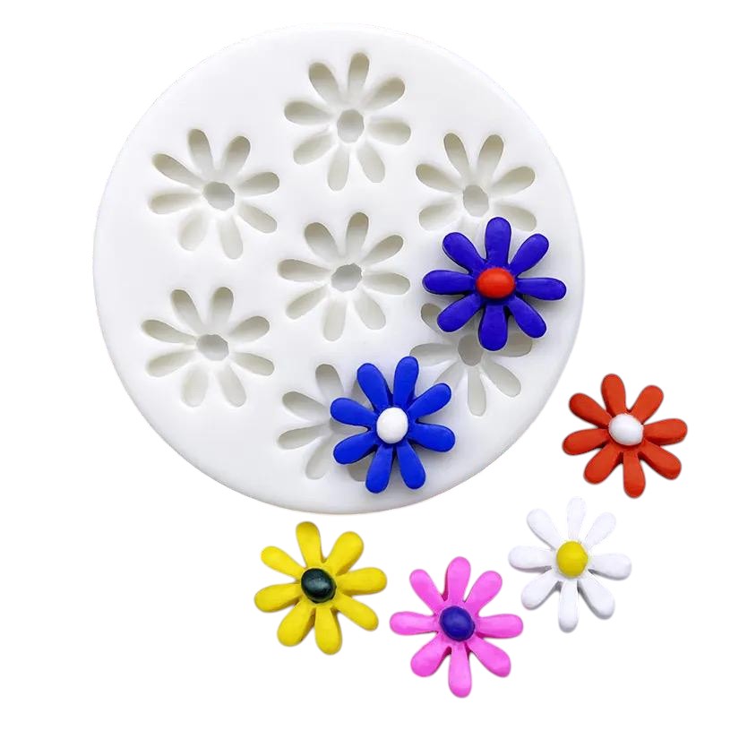 Molde Silicona Margaritas Funky x 7