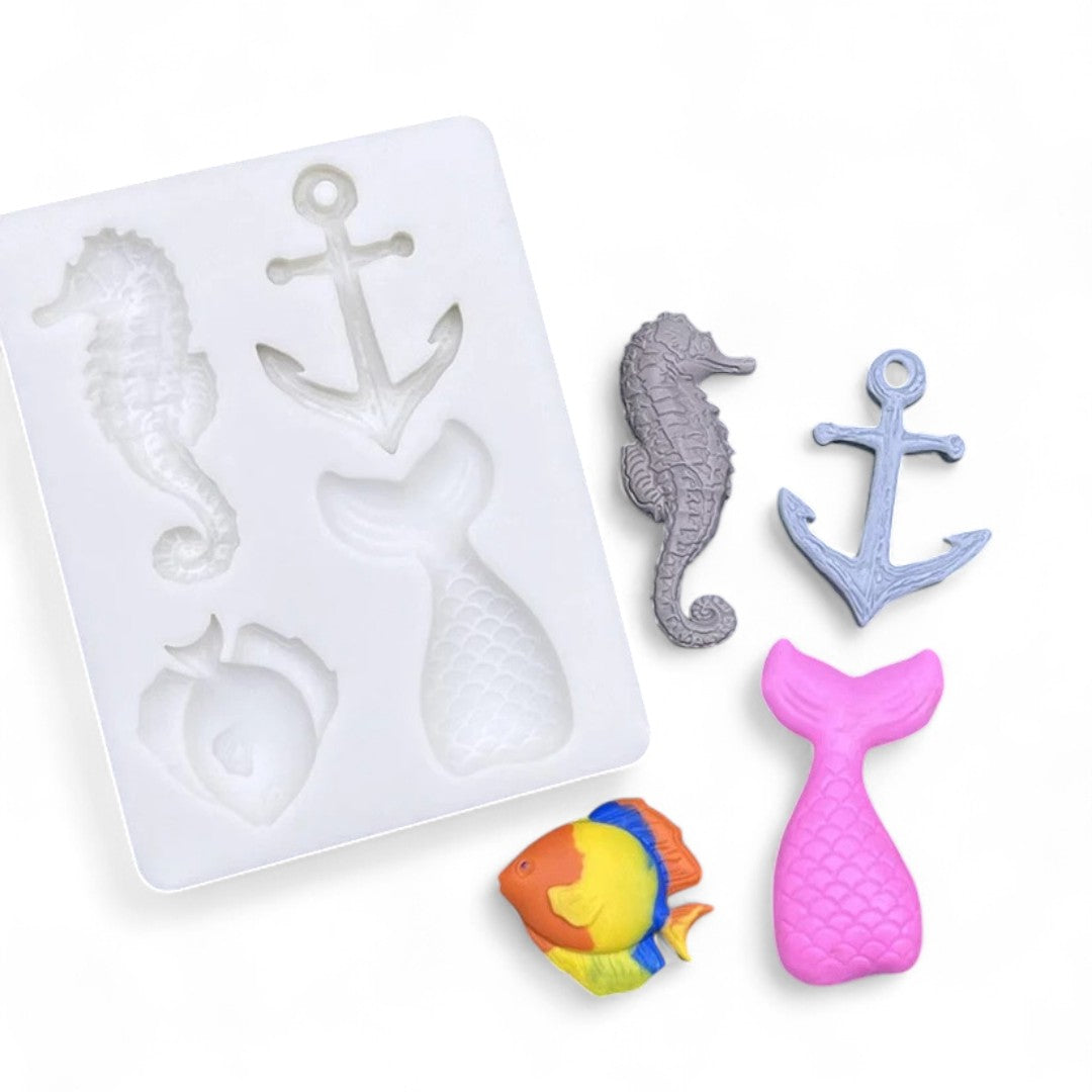 Molde Silicona Marino x 4