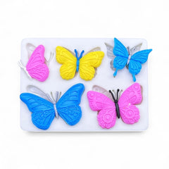 Molde Silicona Mariposas x 5