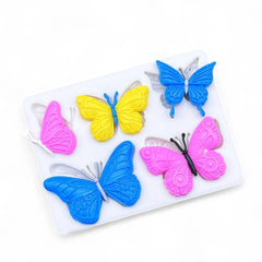 Molde Silicona Mariposas x 5