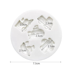 Molde Silicona Medios de Transporte Mini