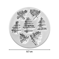 Molde Silicona Mini Árboles de Navidad x 7