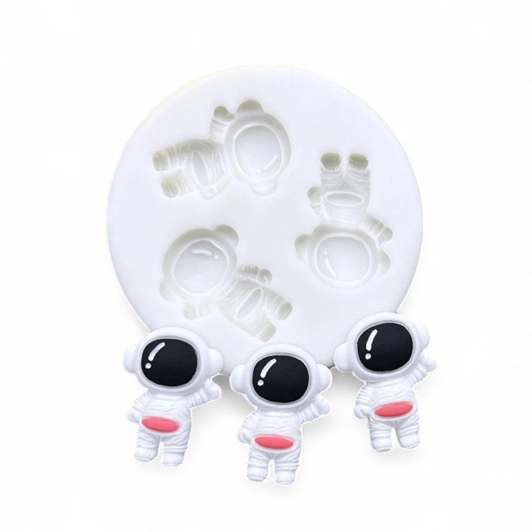 Molde Silicona Mini Astronautas x 3