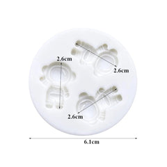 Molde Silicona Mini Astronautas x 3