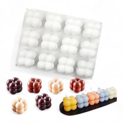 Molde Silicona Mini Burbujas 3D x 12