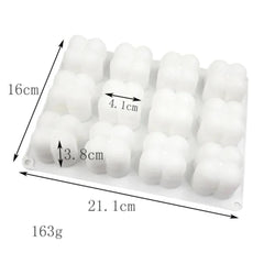 Molde Silicona Mini Burbujas 3D x 12