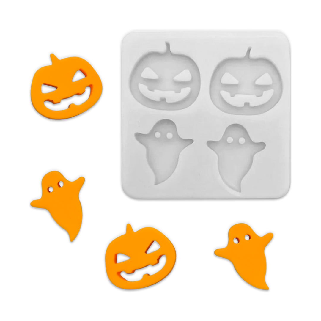 Molde Silicona Mini Calabazas y Fantasmas