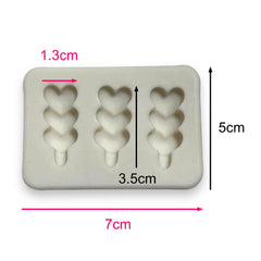 Molde Silicona Mini Chupeta Corazones