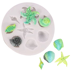 Molde Silicona Mini Conchas De Mar