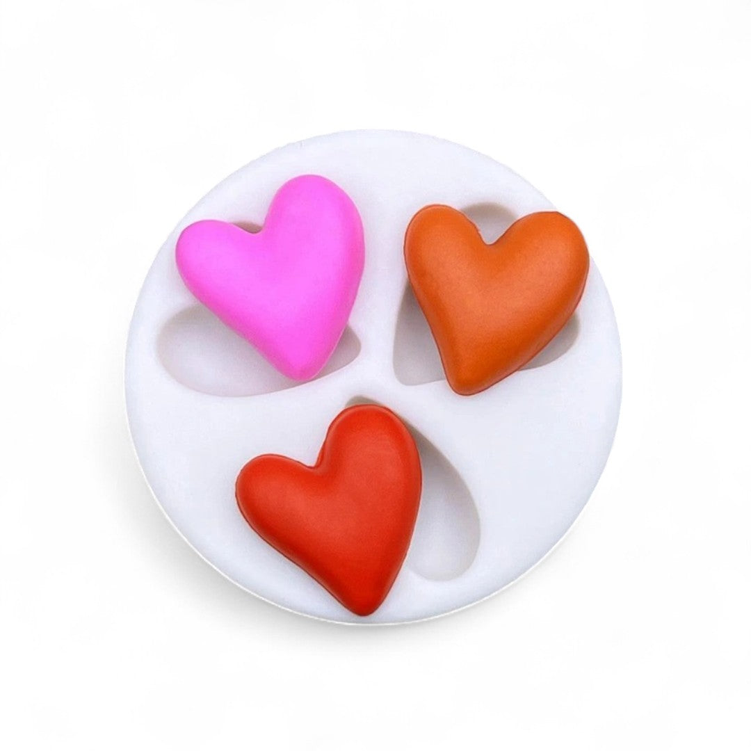Molde Silicona Mini Corazones x 3