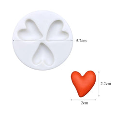 Molde Silicona Mini Corazones x 3