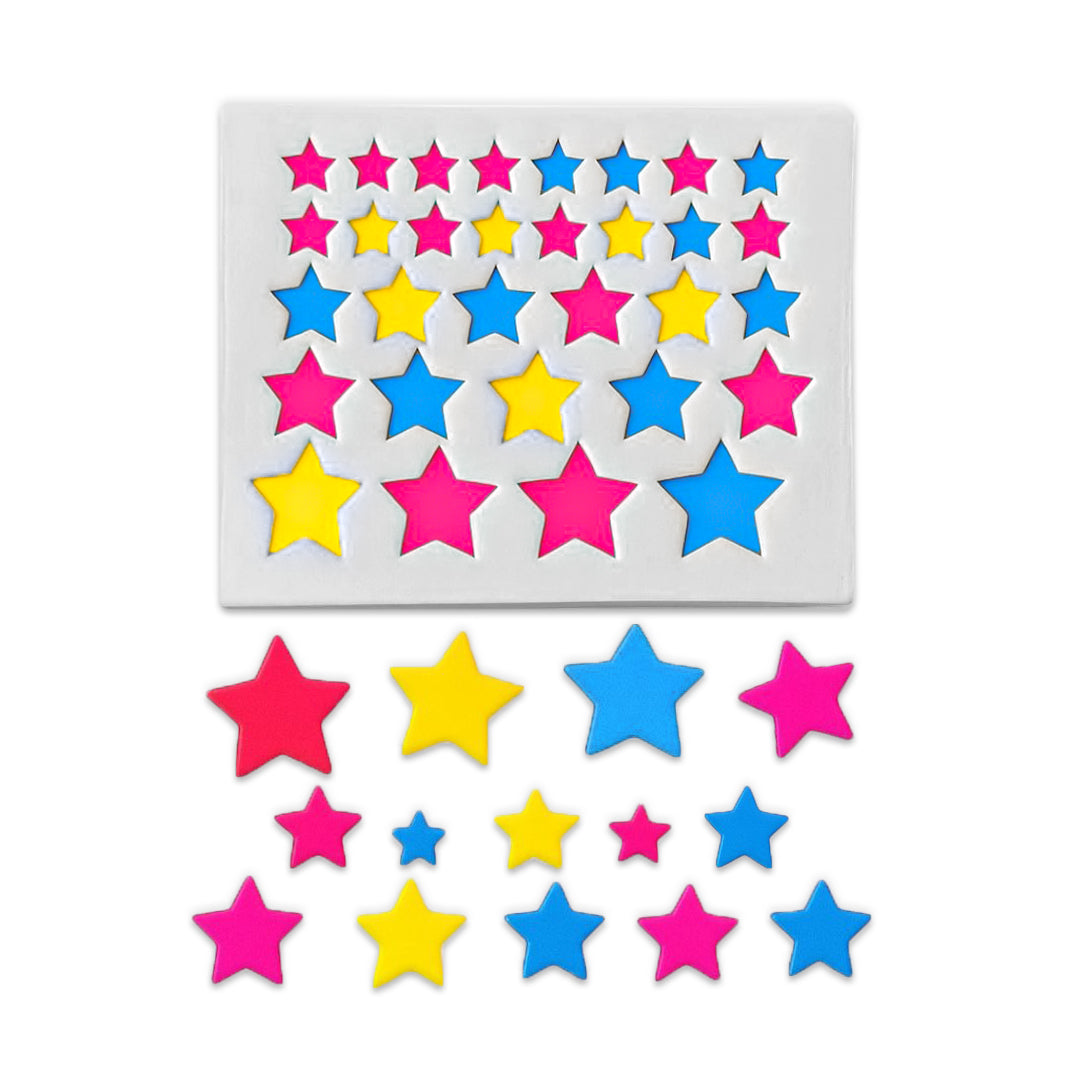 Molde Silicona Mini Estrellas Surtidas