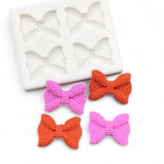 Molde Silicona Moños Textura x 4