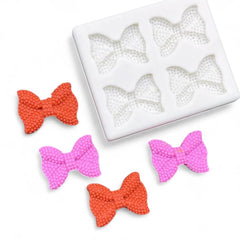 Molde Silicona Moños Textura x 4