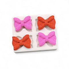 Molde Silicona Moños Textura x 4