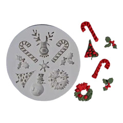 Molde Silicona Navidad Reno x 9