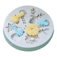 Molde Silicona Navidad Reno x 9