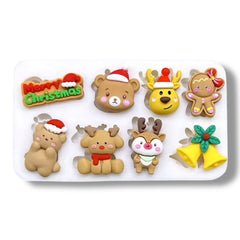 Molde Silicona Mini Navidad Tierna x 8