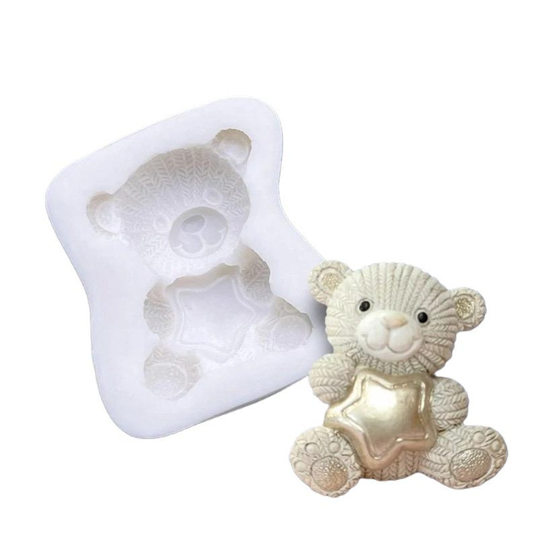 Molde Silicona Oso Estrella