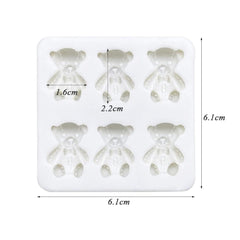 Molde Silicona Osos Sentados Mini x 6