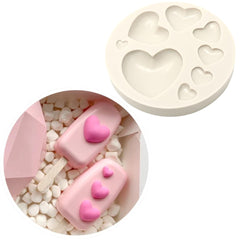 Molde Silicona Corazones Surtidos Mini x 8