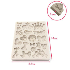 Molde Silicona Coronas Y Moños Mini