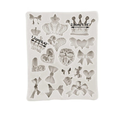 Molde Silicona Coronas Y Moños Mini