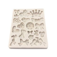 Molde Silicona Coronas Y Moños Mini