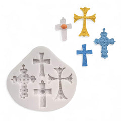 Molde Silicona Cruces Pequeñas x 4