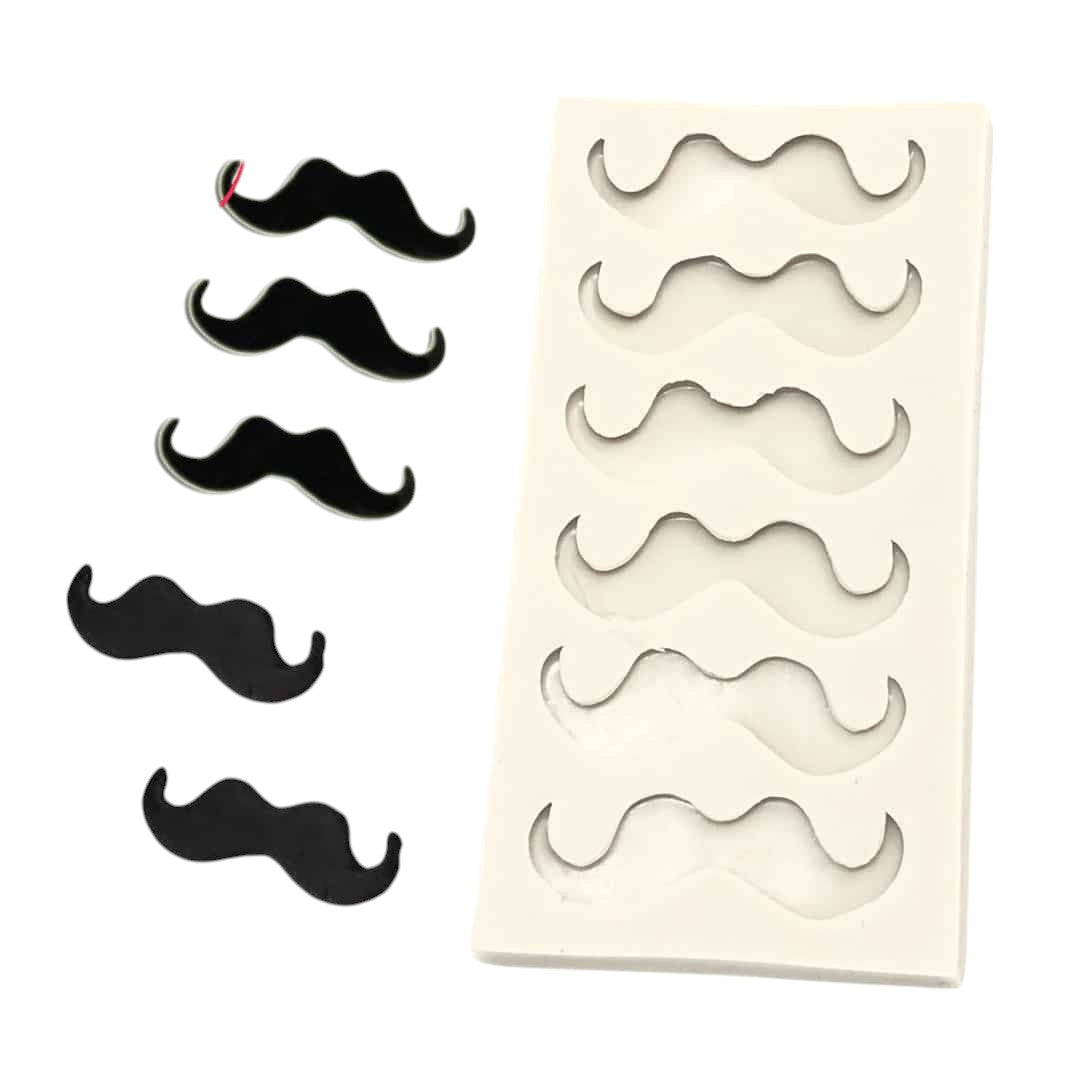 Molde Silicona Mostachos x 6