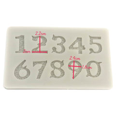 Molde Silicona Números Fancy