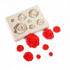 Molde Silicona Rosas Surtidas x 7