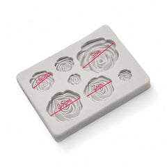 Molde Silicona Rosas Surtidas x 7