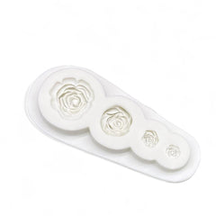 Molde Silicona Rosas Delicadas x 4